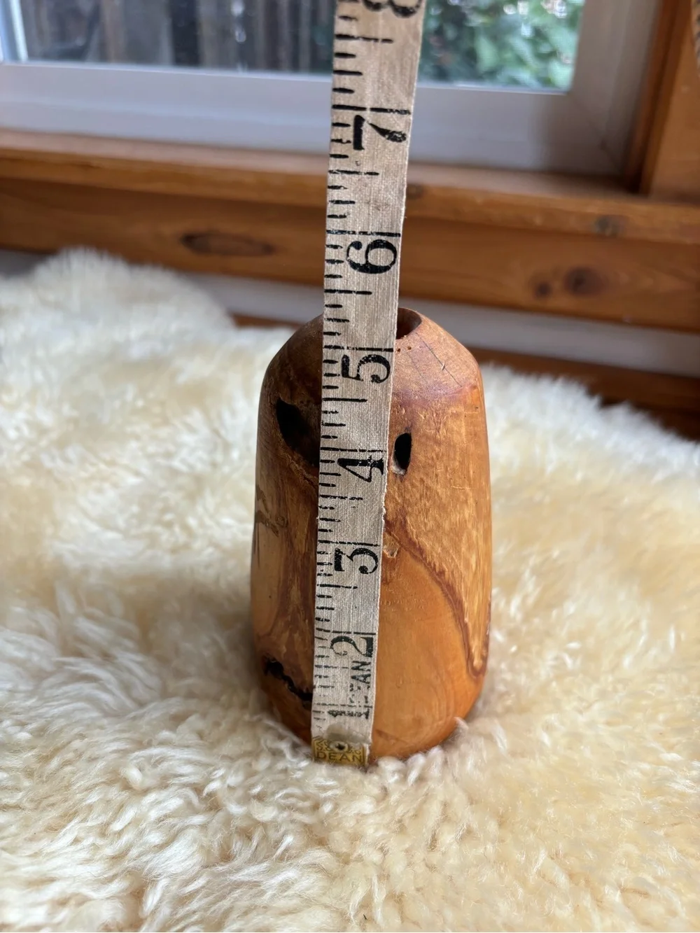 Vintage Wood Burl Bud Vase